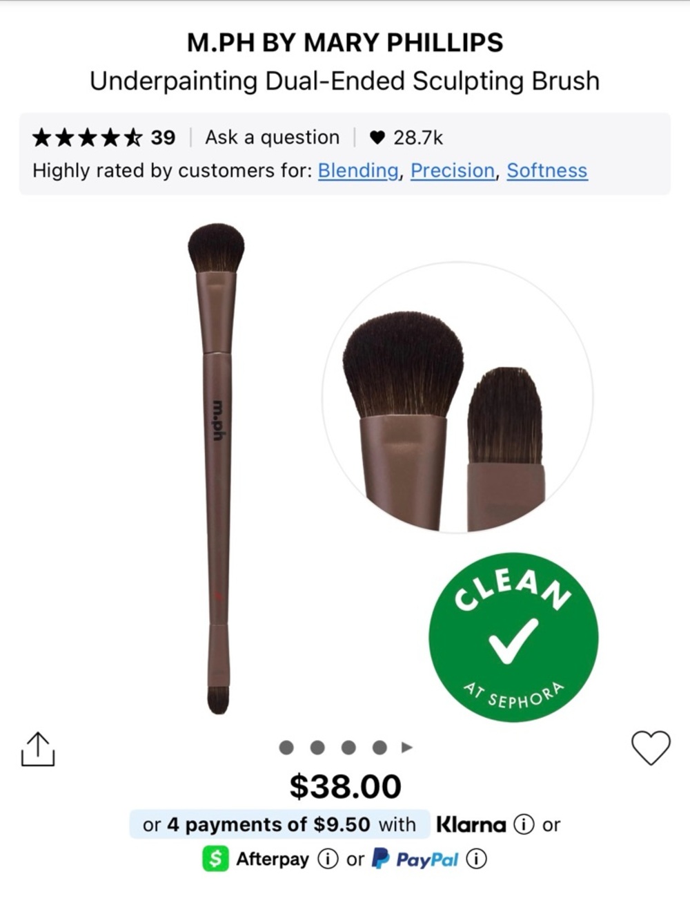 Dual-Ended Sculpting Brush — Brown